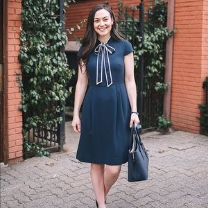 J. Crew Bow Neck Work Dress